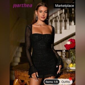 SHEIN black spark dress